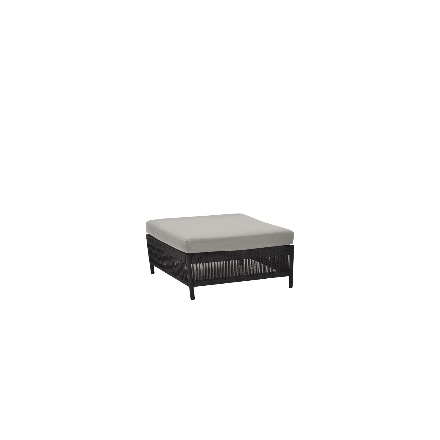 Planar Alu Modular Outdoor Ottoman Black PT3 - Olefin Grey