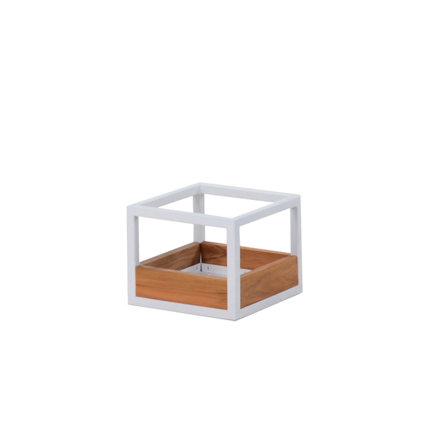 Planter Alu Block Square White - 25cm x 25cm
