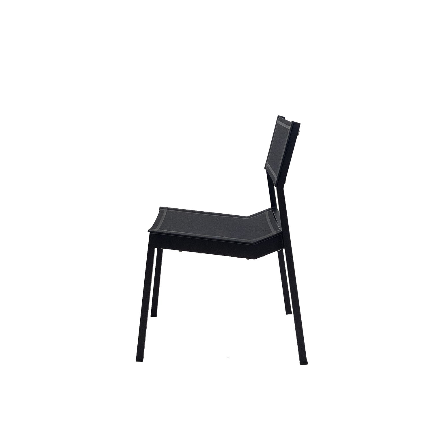 Salma Sail Alu Stacking Chair Black - Side Chair