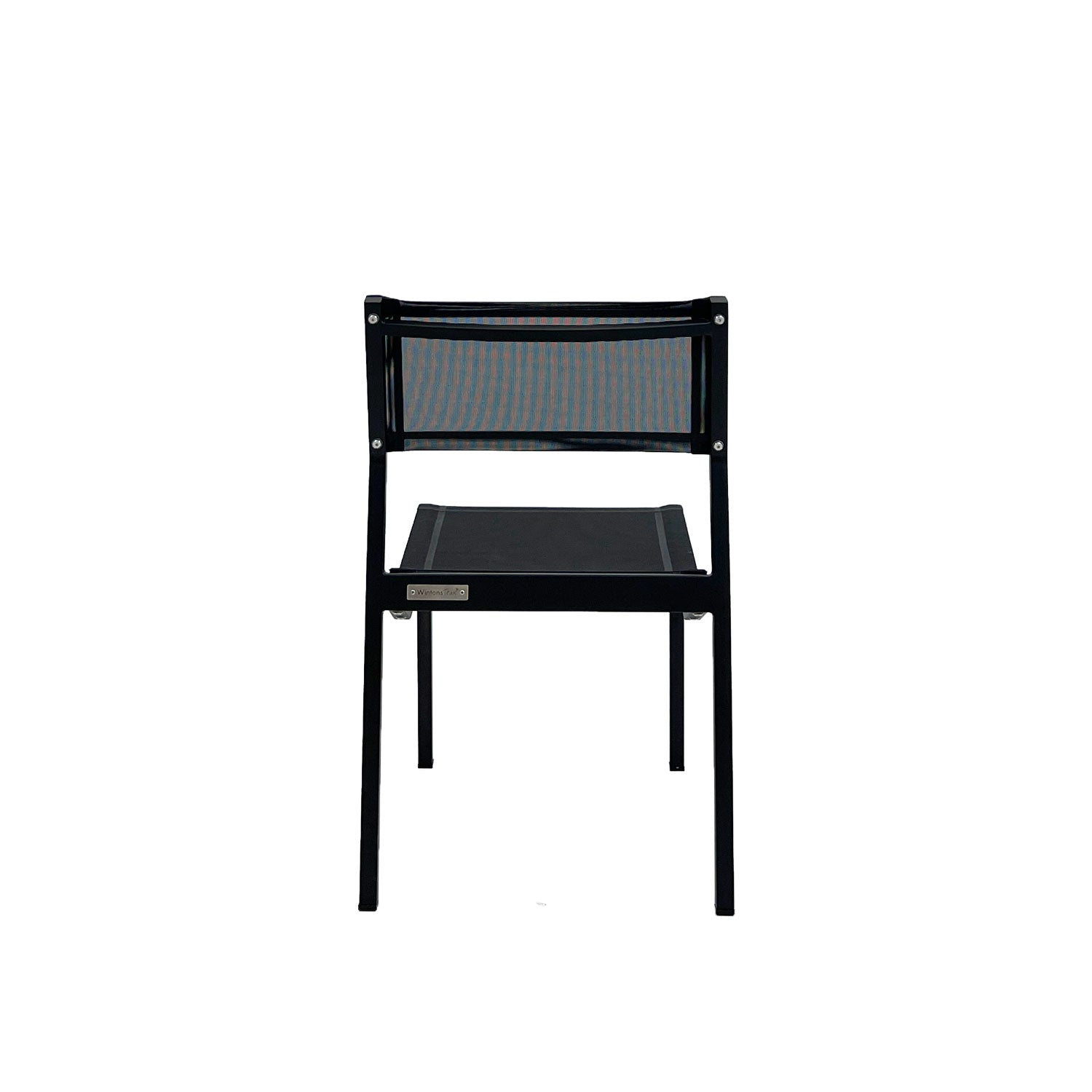Salma Sail Alu Stacking Chair Black - Side Chair