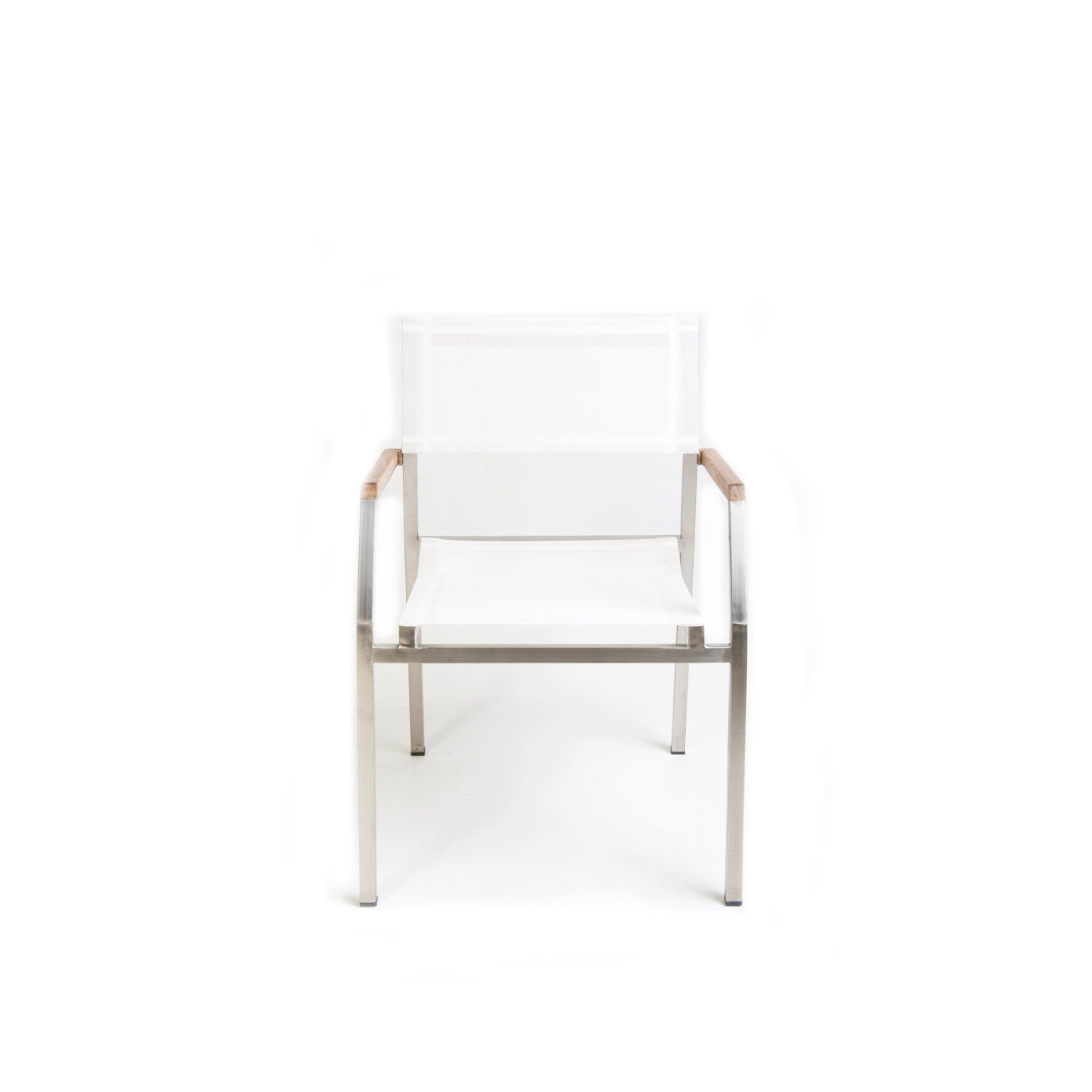 Salma Sail SS Outdoor Stacking Chair - White - Armhair