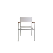 Salma Sail Alu Stacking Chair White - Armchair