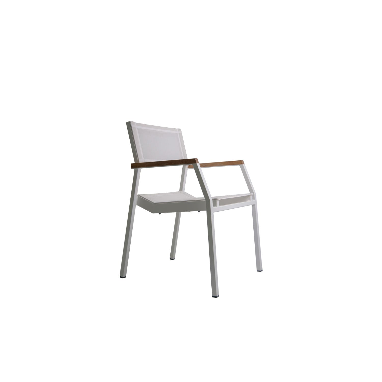 Salma Sail Alu Stacking Chair White - Armchair