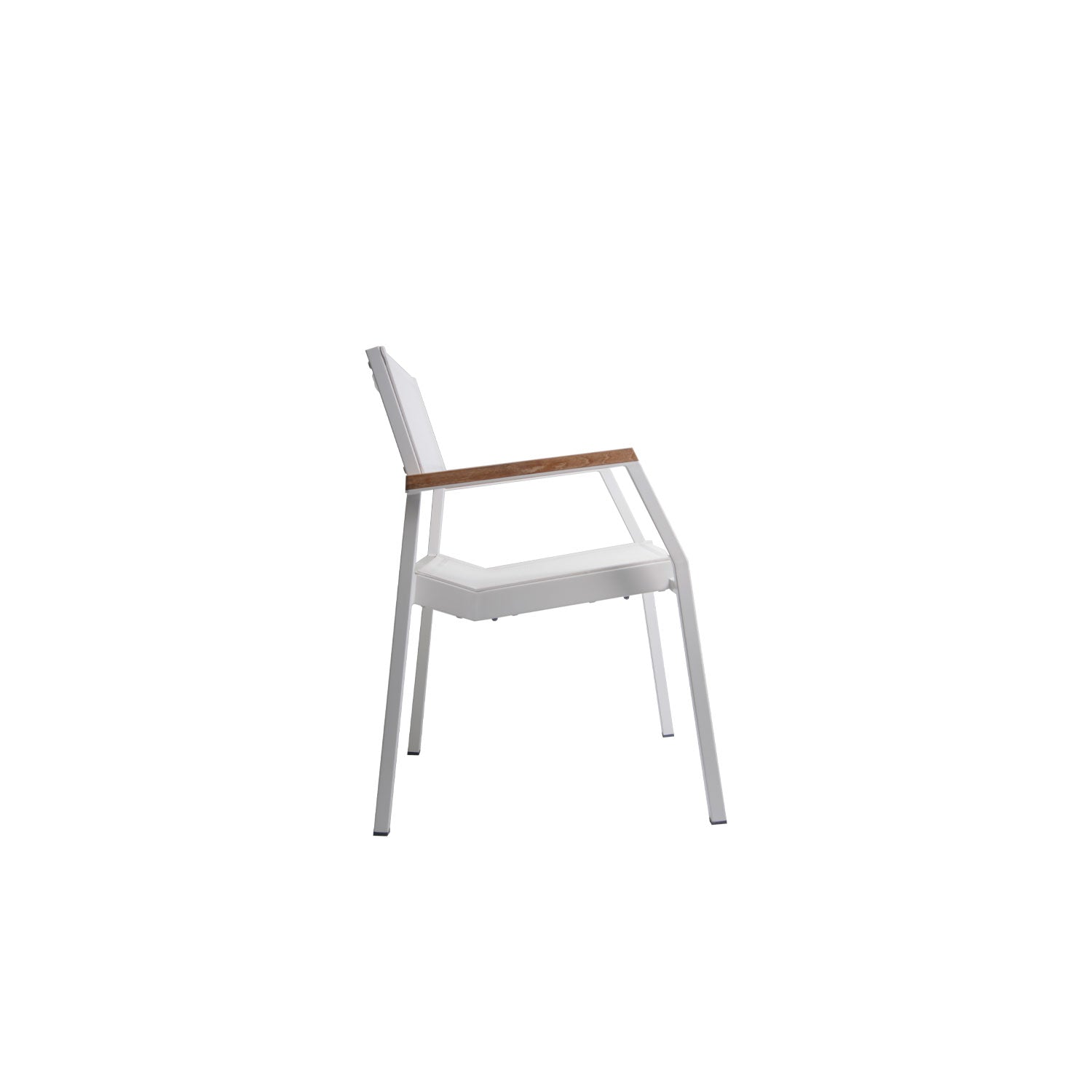 Salma Sail Alu Stacking Chair White - Armchair