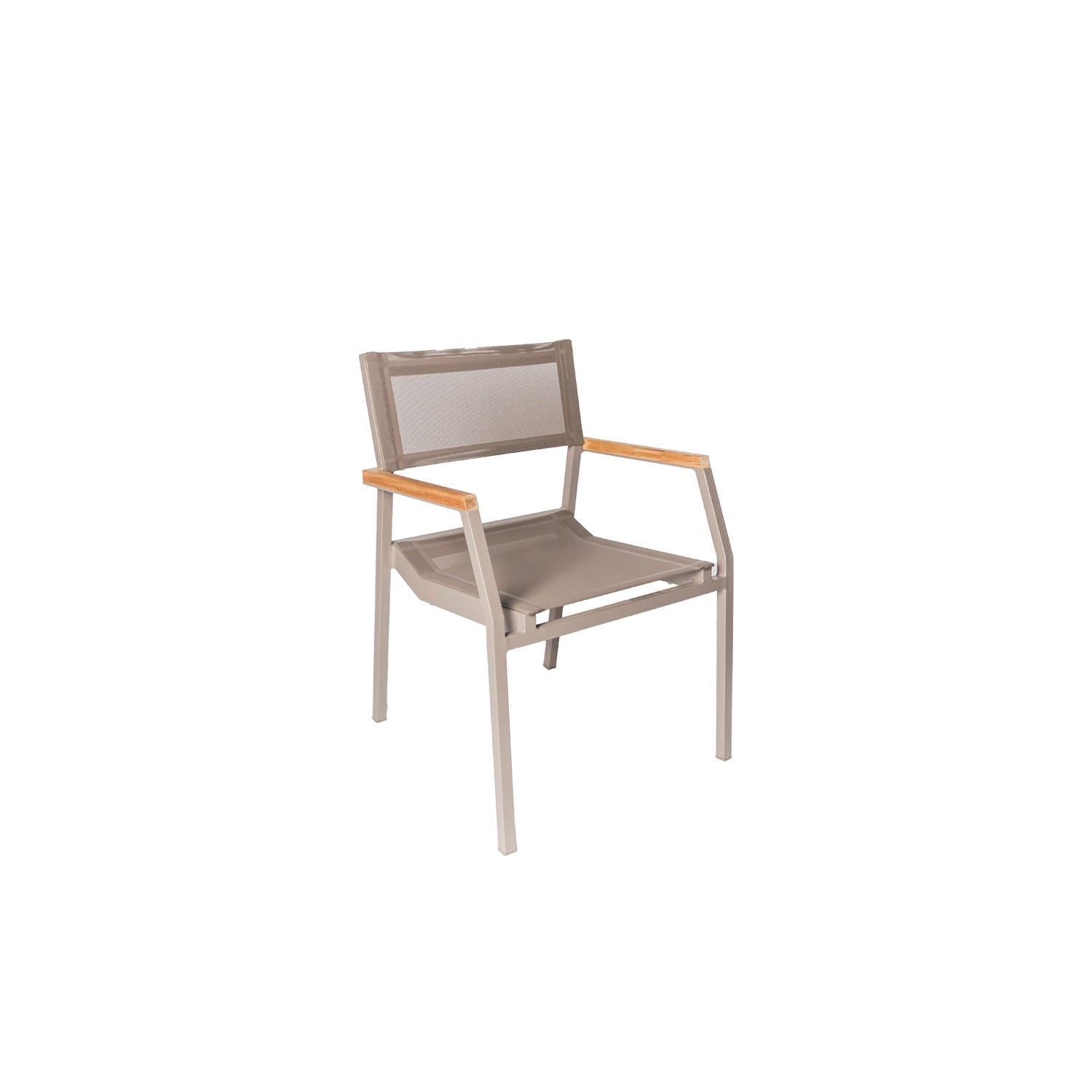 Salma Sail Alu Stacking Chair Taupe - Armchair