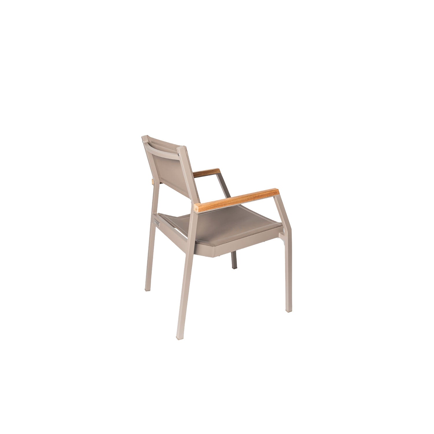 Salma Sail Alu Stacking Chair Taupe - Armchair