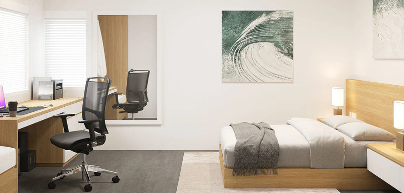 Full-Room Bedroom Suite with Integrated Wardrobe & Study