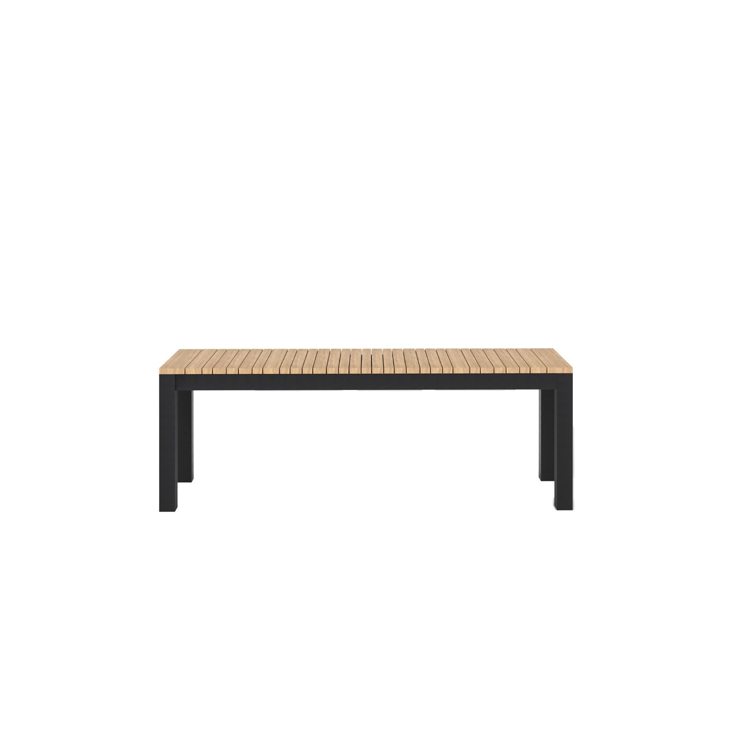 Tandem Alu Backless Bench Black Sand - L130 - 2 Seater