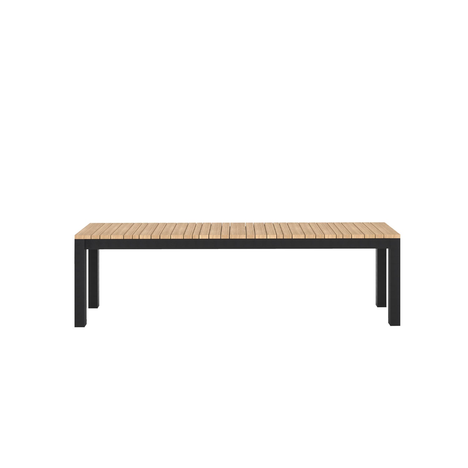 Tandem Alu Backless Bench Black Sand - L160 - 3 Seater