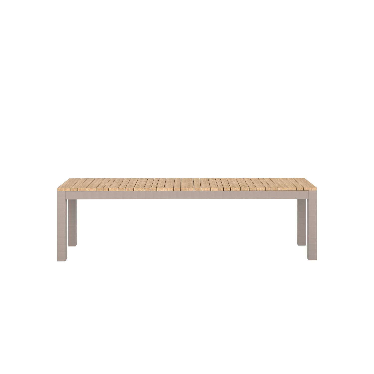 Tandem Alu Backless Bench Taupe Sand - L160 - 3 Seater