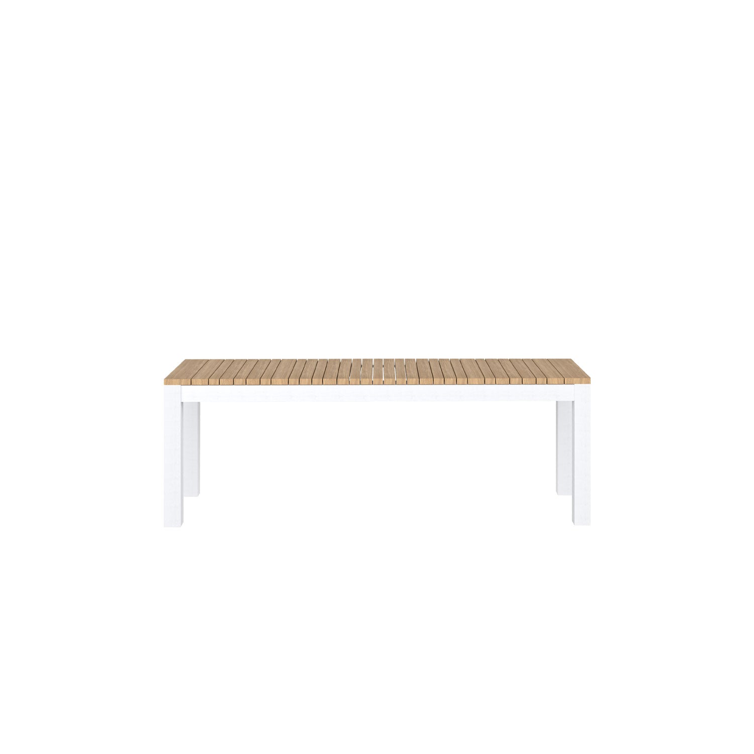 Tandem Alu Backless Bench White Sand - L130 - 2 Seater