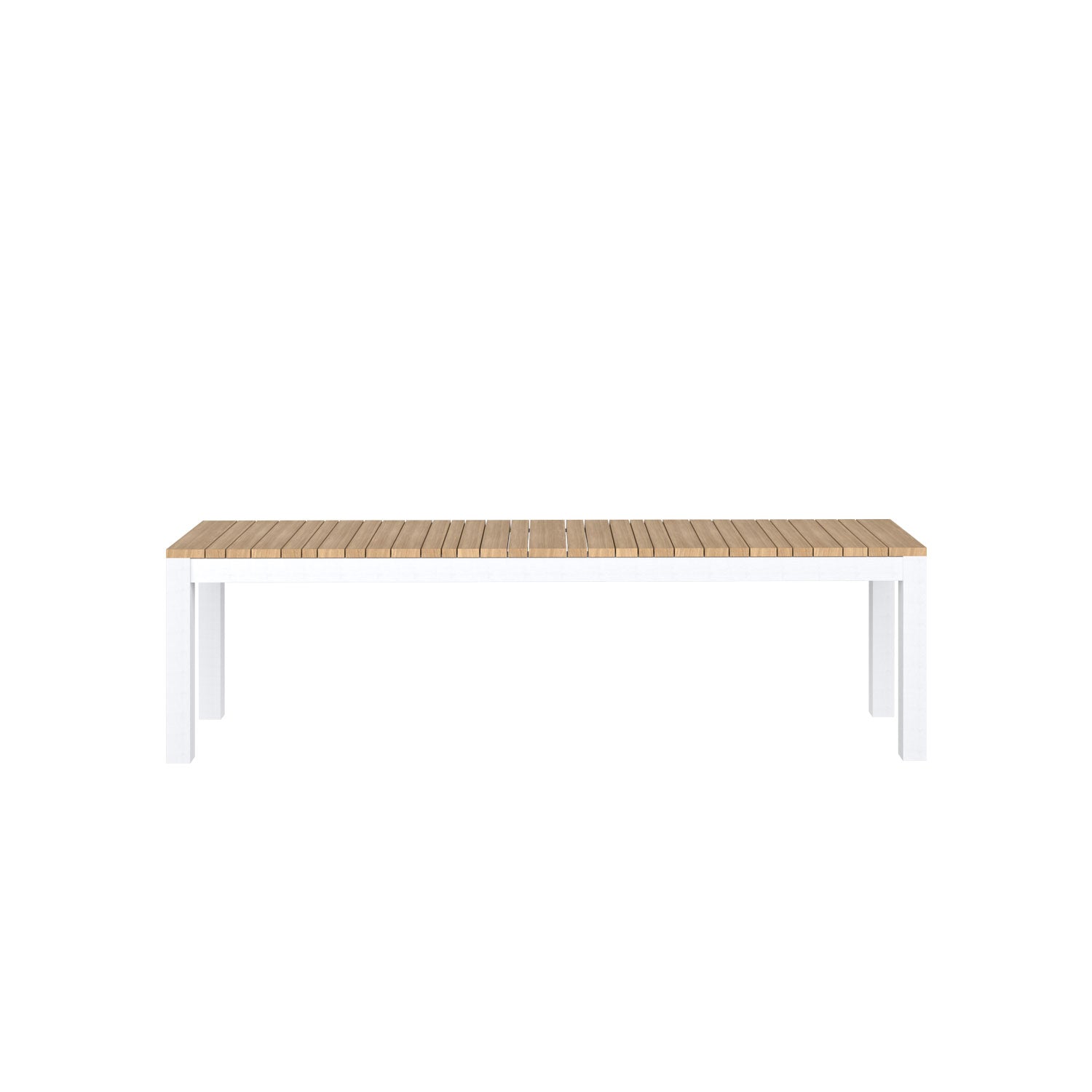 Tandem Alu Backless Bench White Sand - L160 - 3 Seater