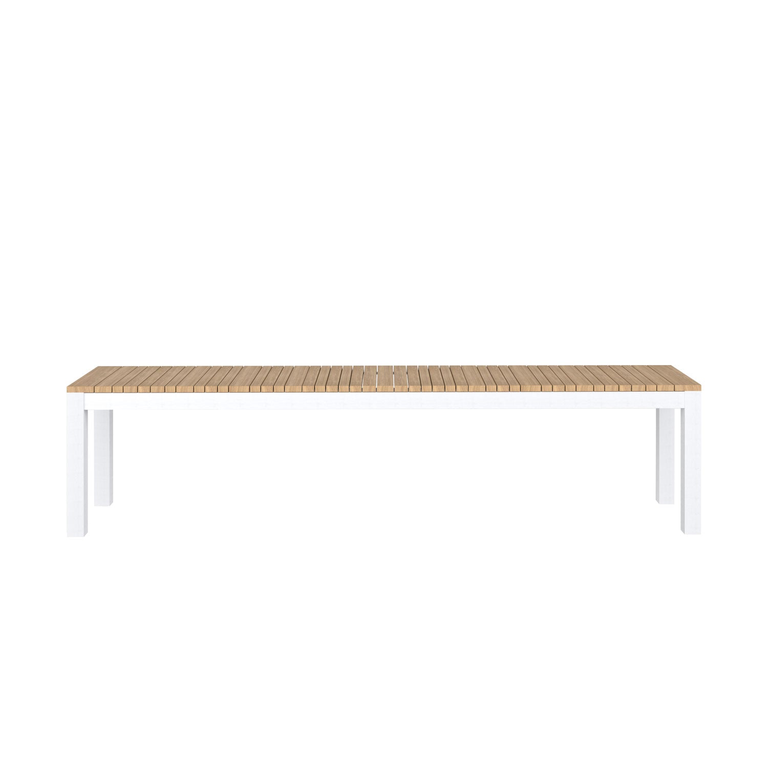 Tandem Alu Backless Bench White Sand - L190 - 4 Seater