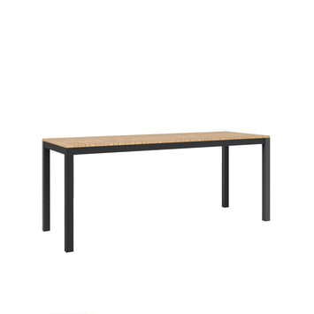 Tandem Alu Outdoor Table Black - Narrow Width - L180 x W70 (6 Seater)