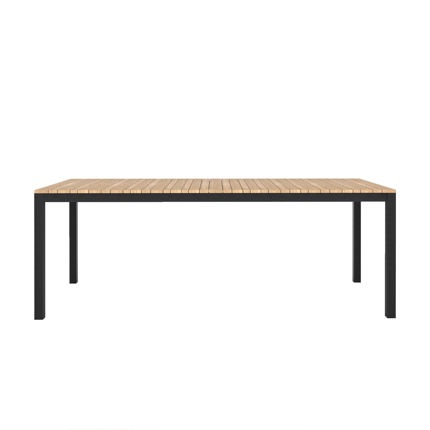 Tandem Alu Rectangular Table Black - 210x90 - 8 Seater