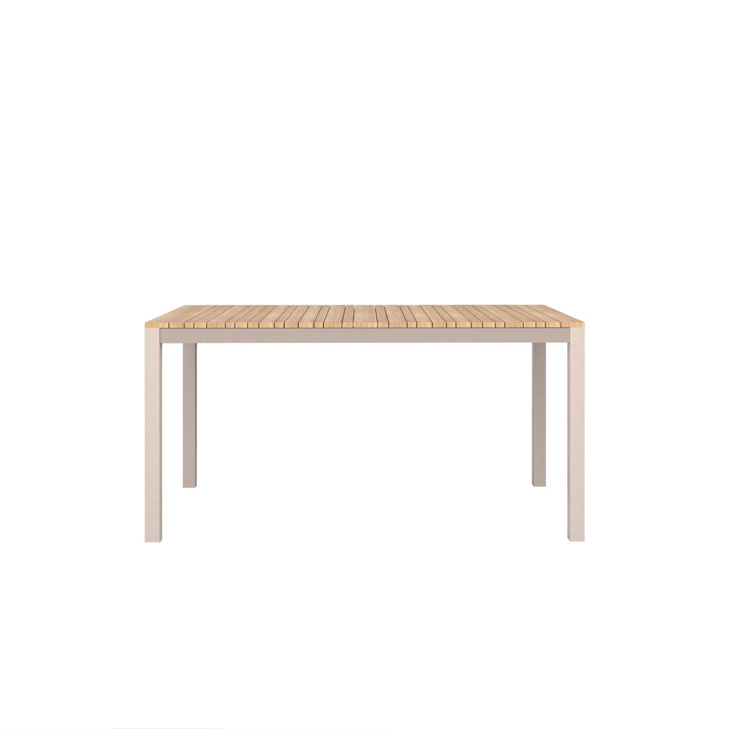 Tandem Alu Rectangular Outdoor Table Taupe - 150x80 - 6 Seater