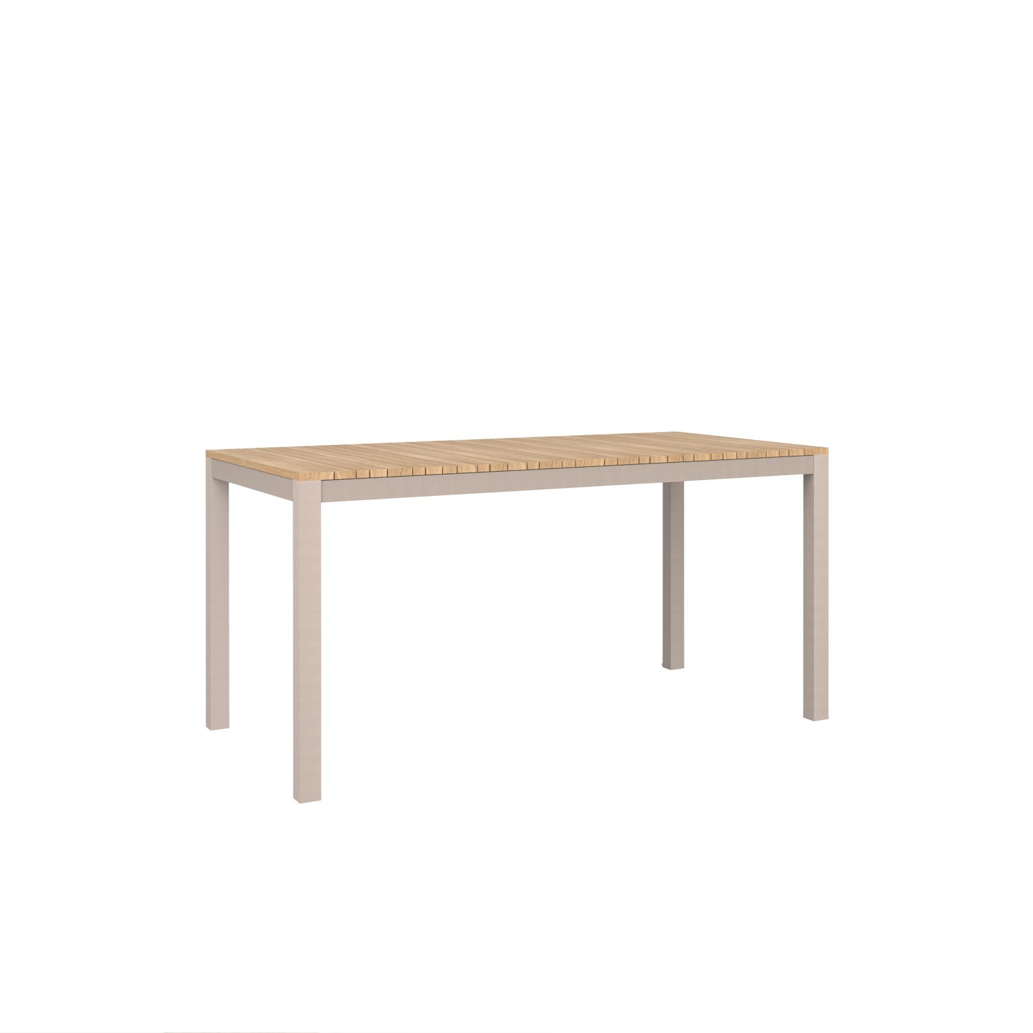 Tandem Alu Rectangular Outdoor Table Taupe - 150x80 - 6 Seater