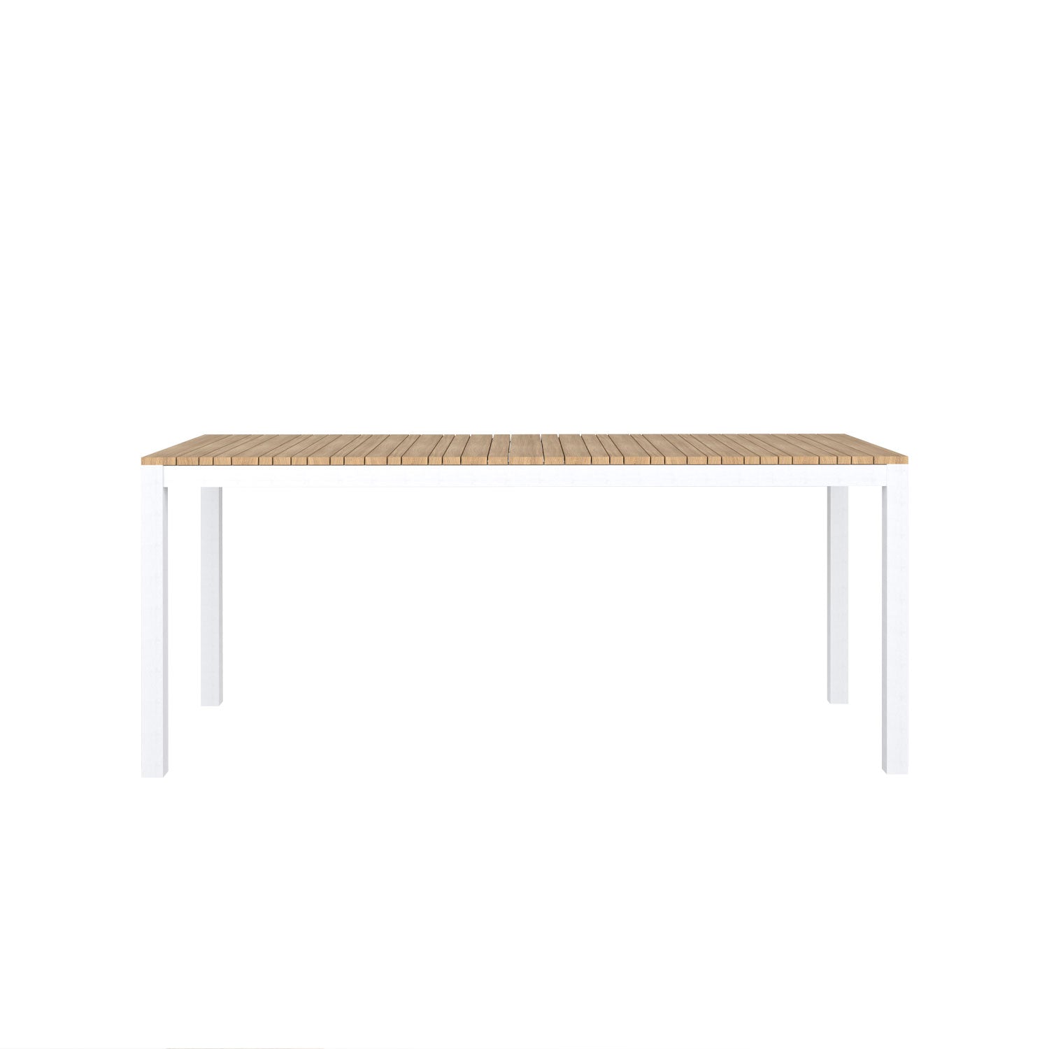 Tandem Alu Outdoor Table White - Narrow Width - L180 x W70 (6 Seater)