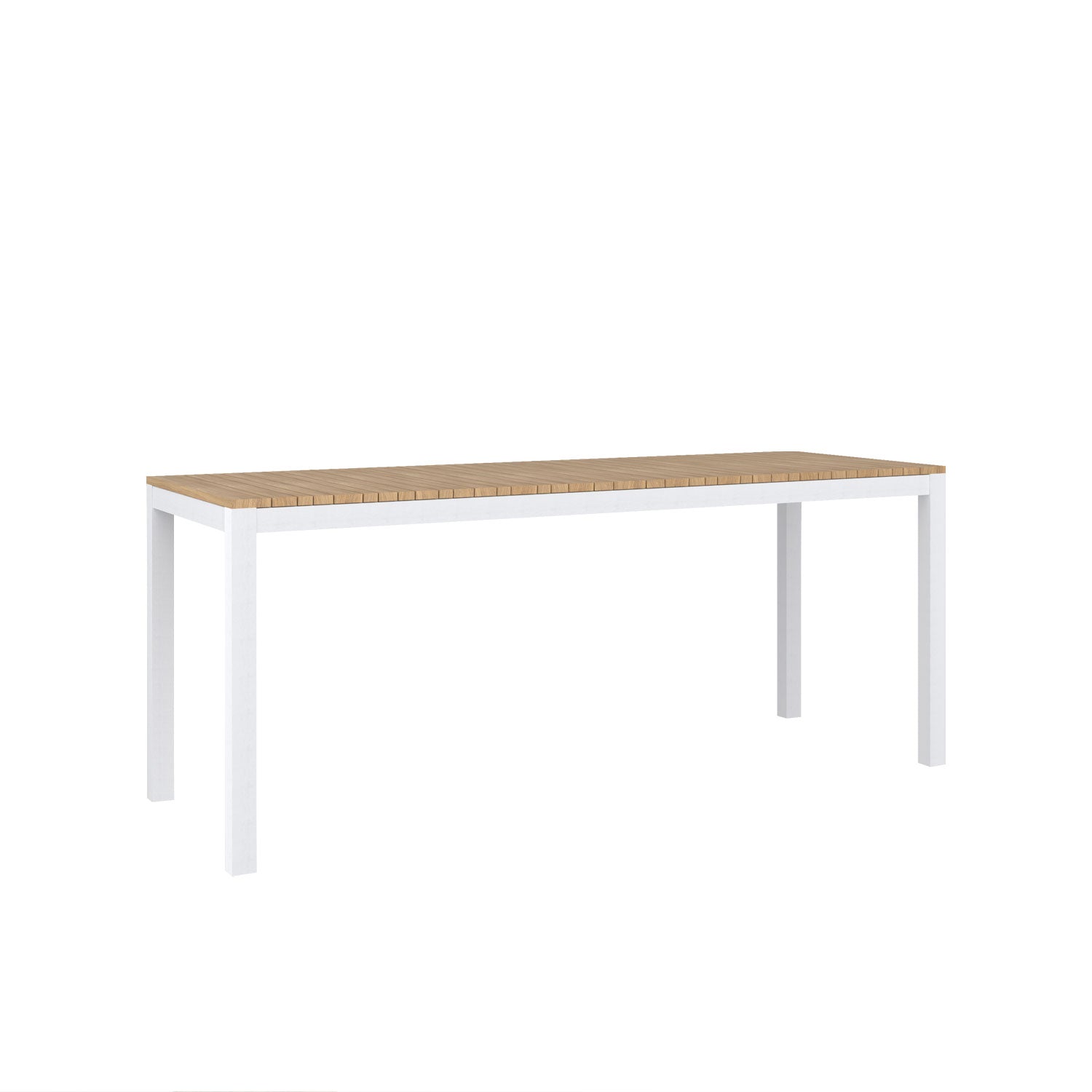 Tandem Alu Outdoor Table White - Narrow Width - L210 x W70 (8 Seater)