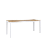 Tandem Alu Outdoor Table White - Narrow Width - L180 x W70 (6 Seater)
