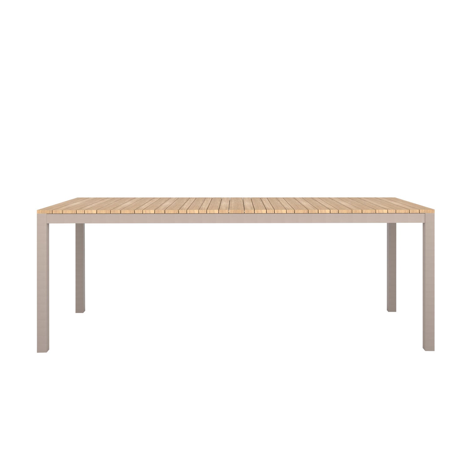 Tandem Alu Rectangular Outdoor Table Taupe - 210x90 - 8 Seater