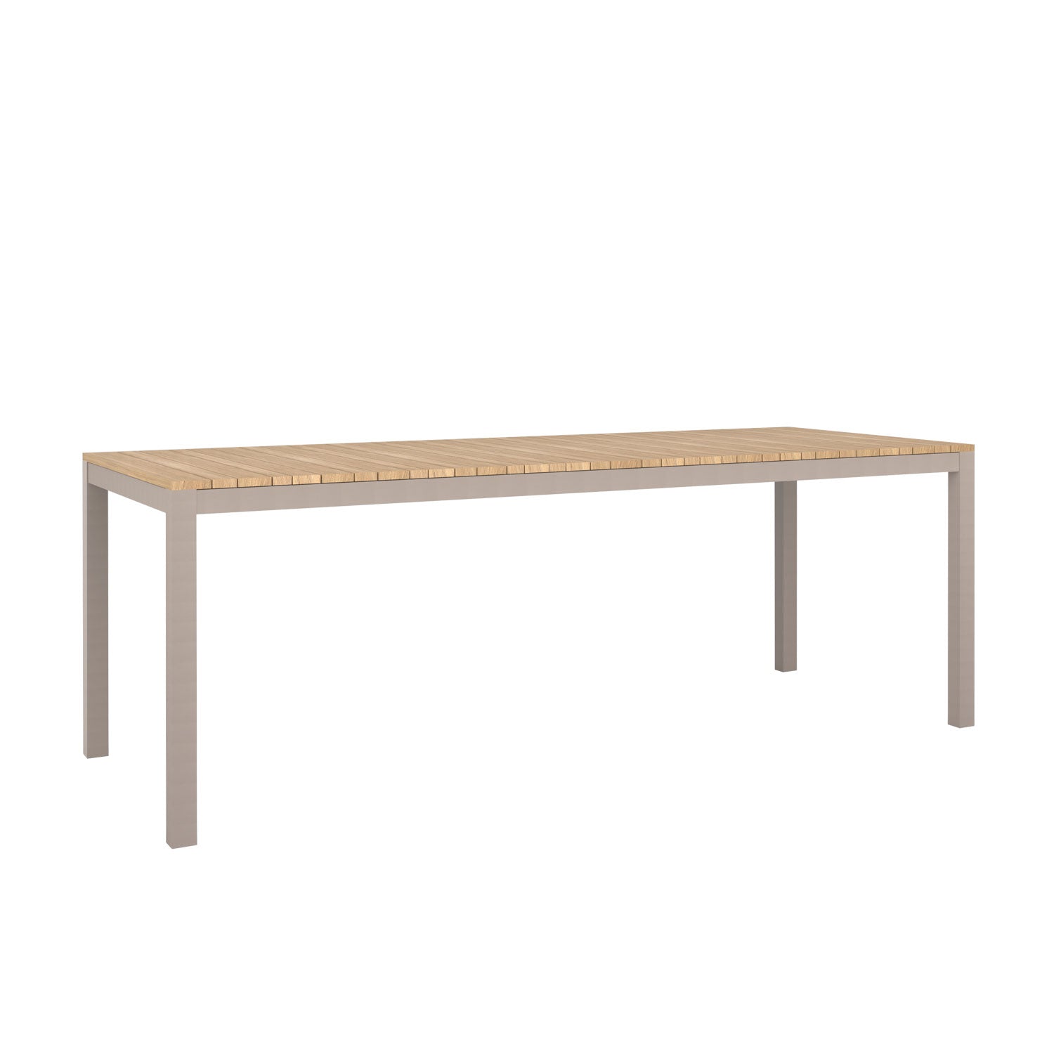 Tandem Alu Rectangular Outdoor Table Taupe - 210x90 - 8 Seater