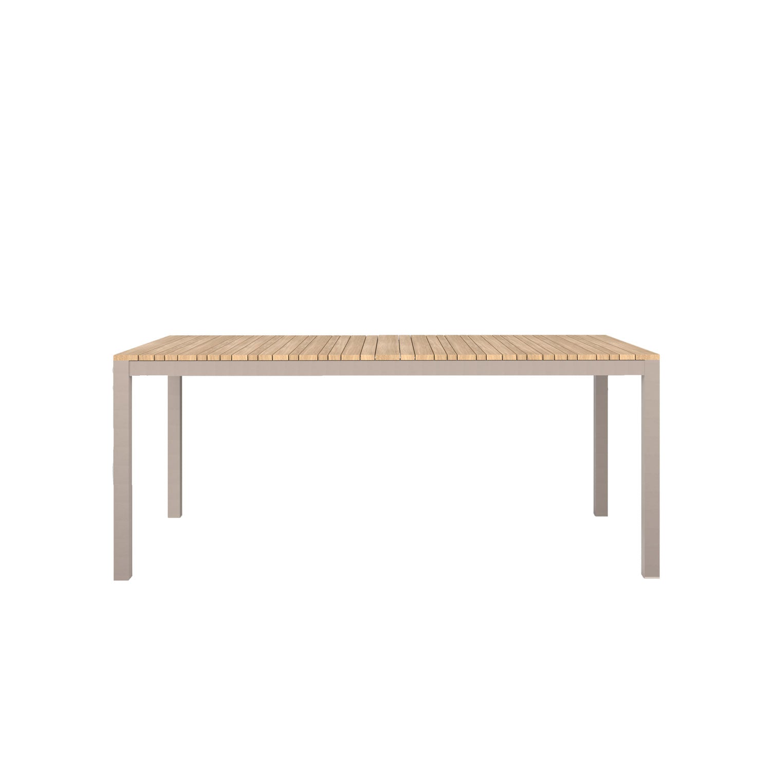 Tandem Alu Rectangular Outdoor Table Taupe - 180x90 - 6 Seater