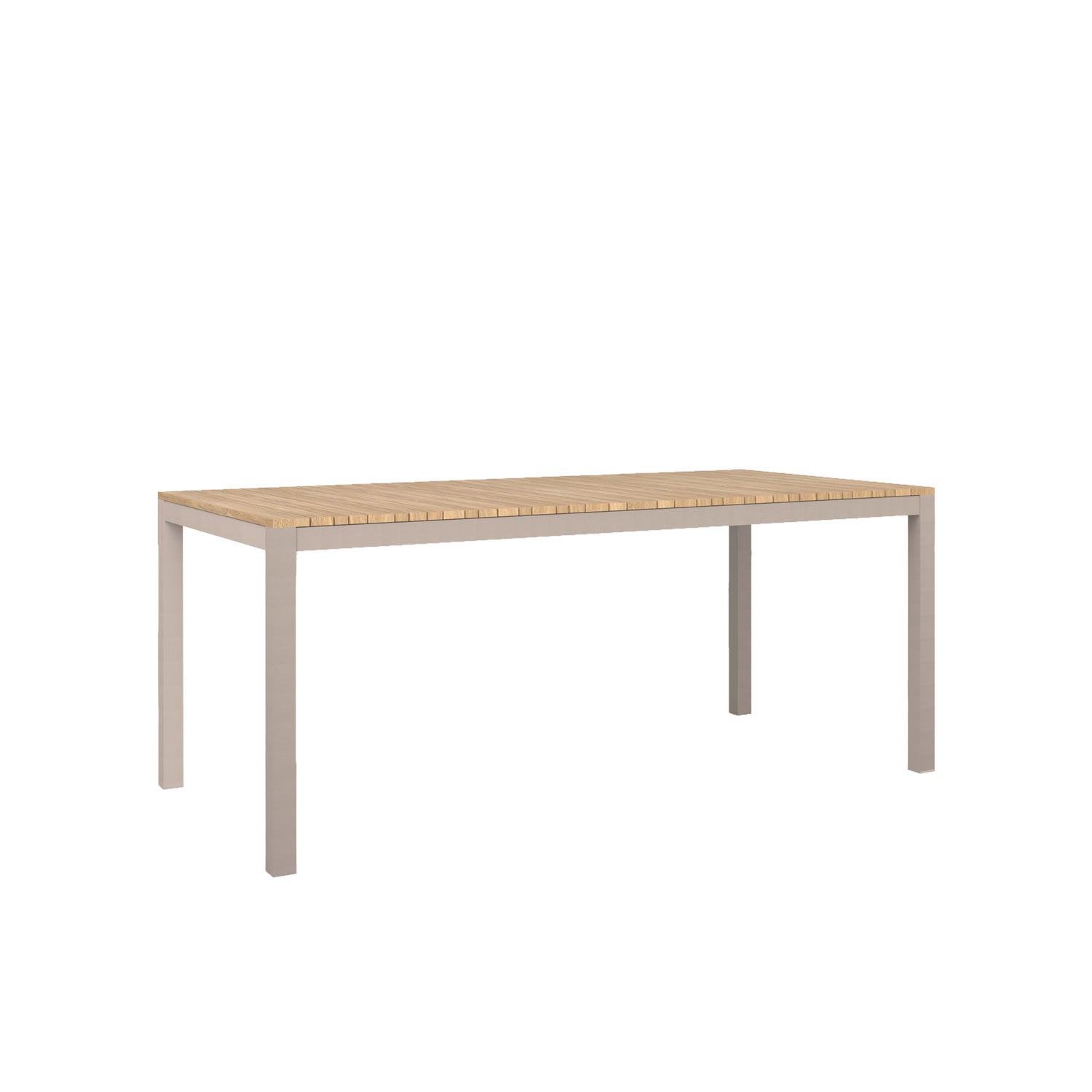 Tandem Alu Rectangular Outdoor Table Taupe - 180x90 - 6 Seater