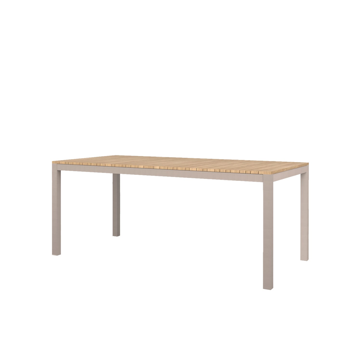 Tandem Alu Rectangular Outdoor Table Taupe - 180x90 - 6 Seater