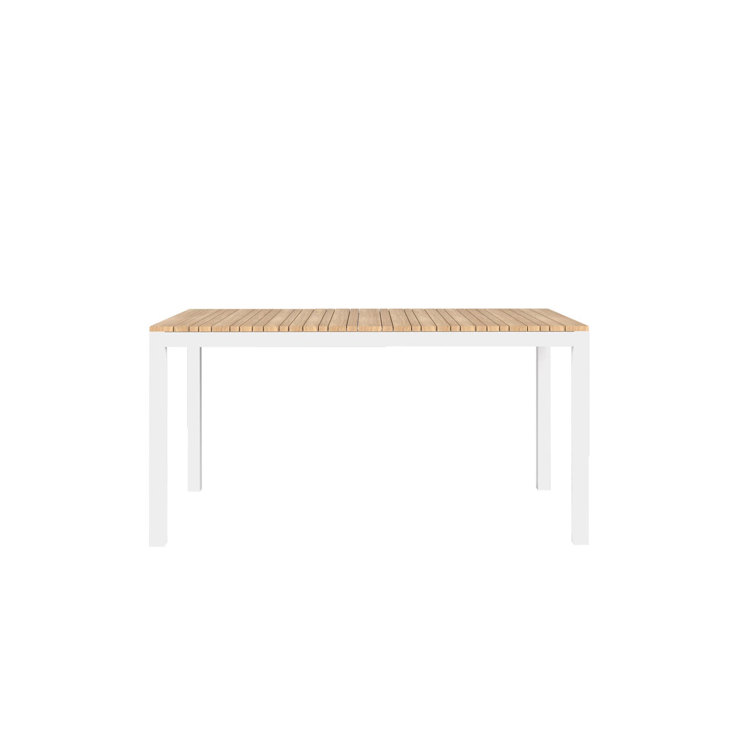 Tandem Alu Rectangular Outdoor Table White - 150x80 - 6 Seater