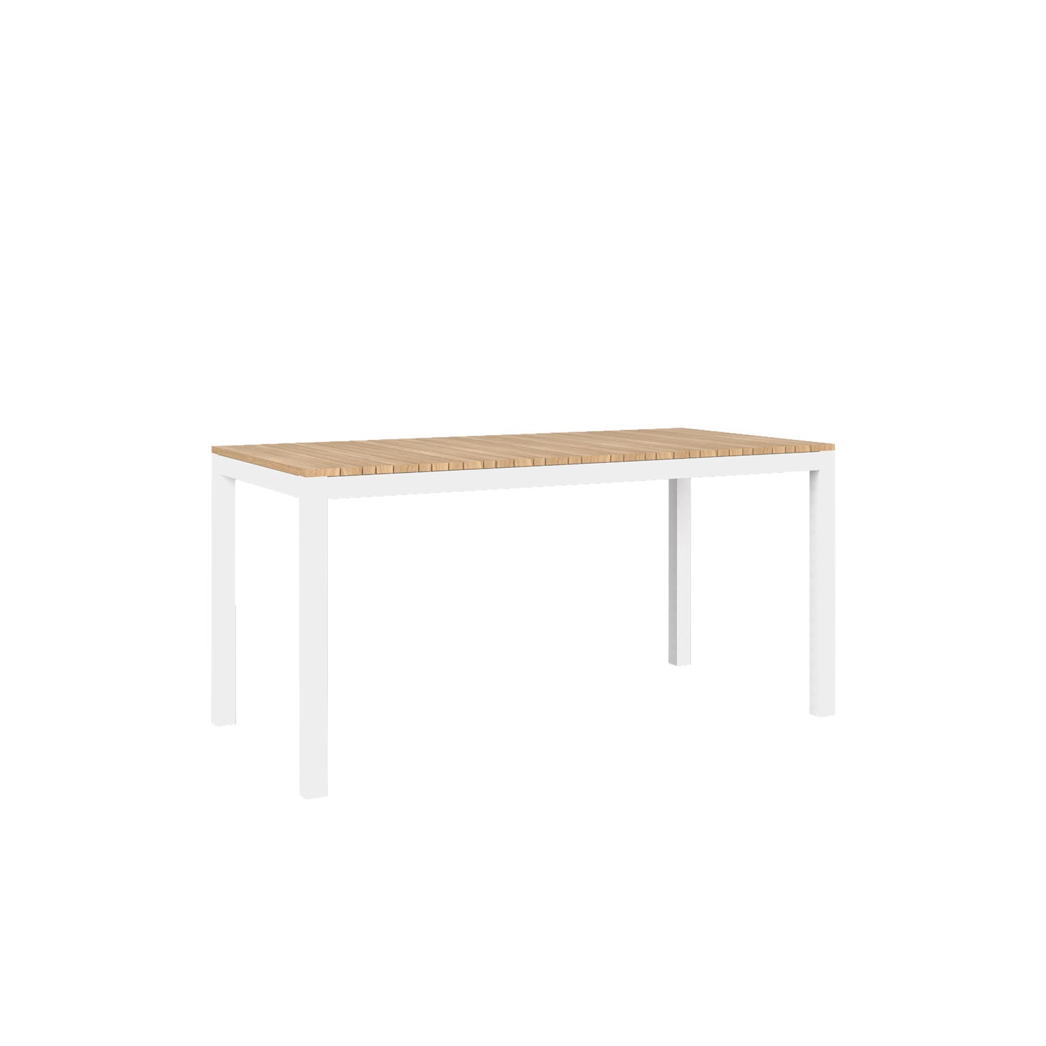 Tandem Alu Rectangular Outdoor Table White - 150x80 - 6 Seater
