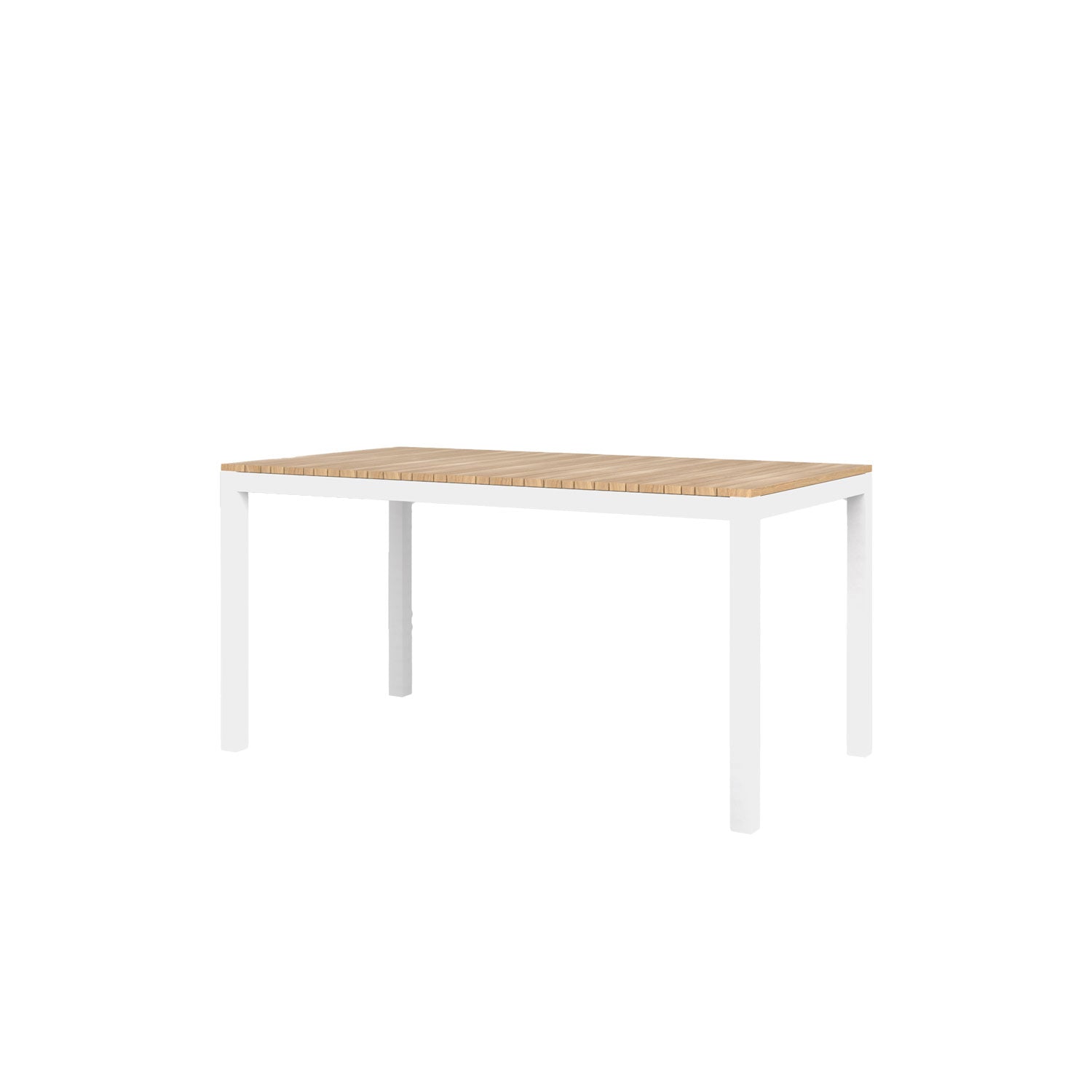 Tandem Alu Rectangular Outdoor Table White - 150x80 - 6 Seater