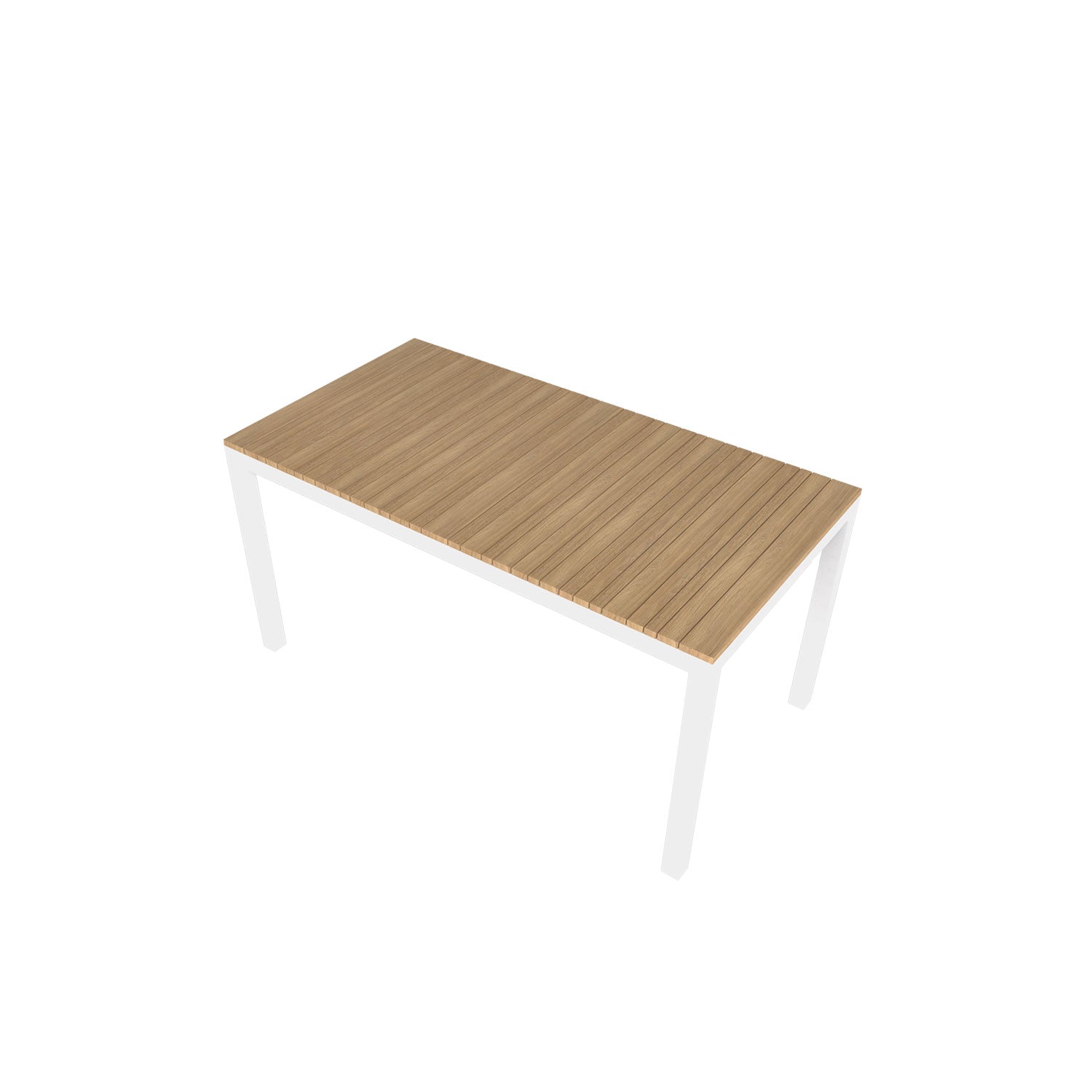Tandem Alu Rectangular Outdoor Table White - 150x80 - 6 Seater
