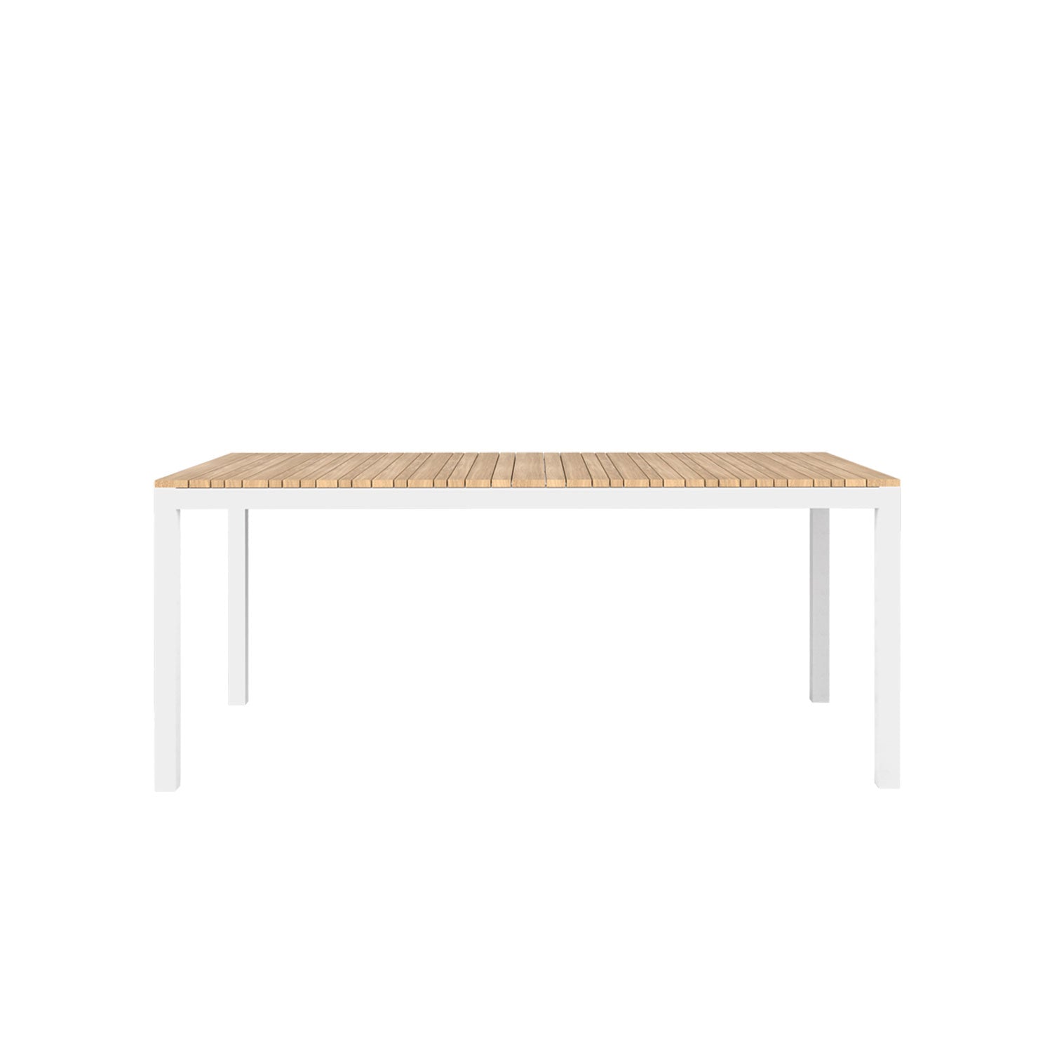 Tandem Alu Rectangular Outdoor Table White - 180x90 - 6 Seater