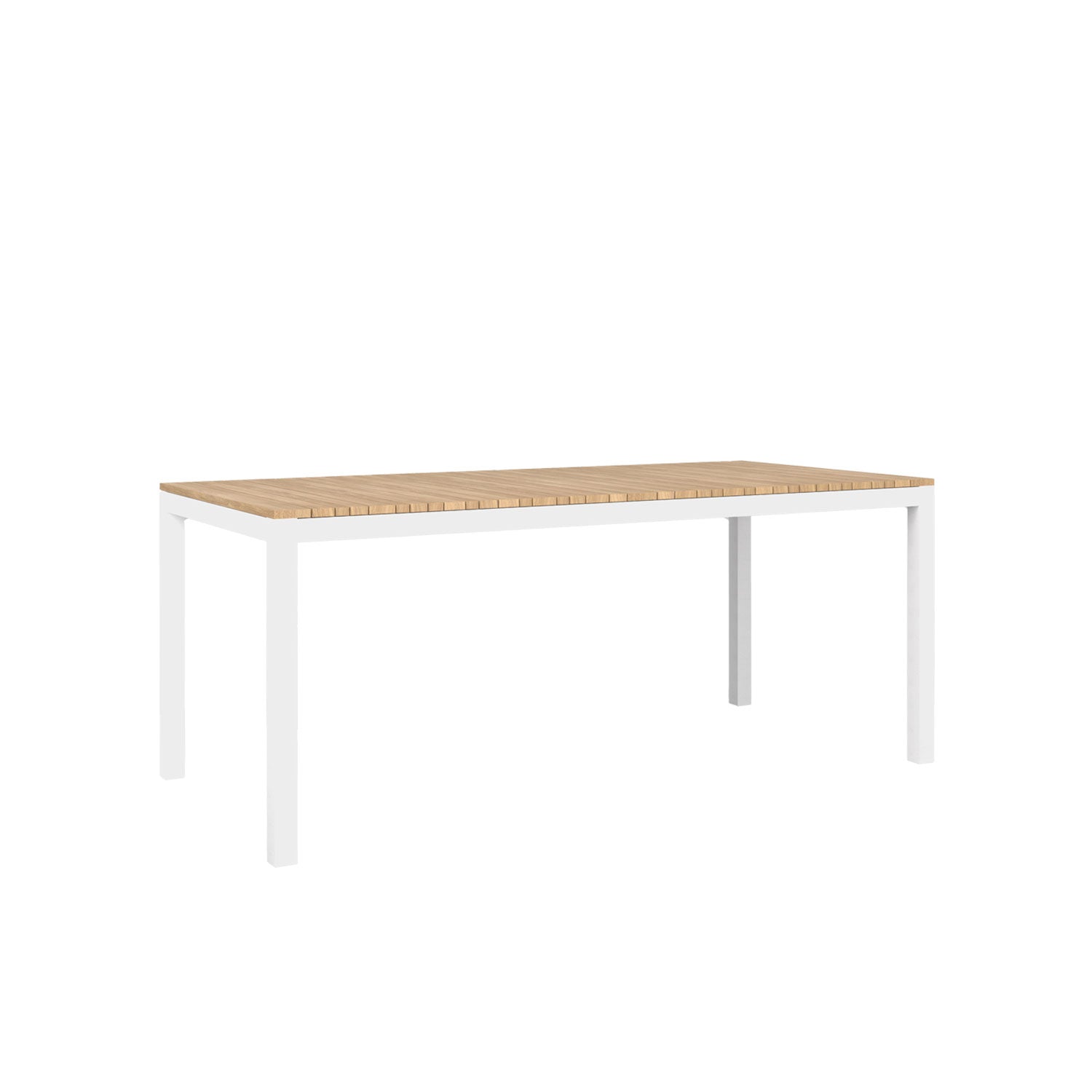 Tandem Alu Rectangular Outdoor Table White - 180x90 - 6 Seater