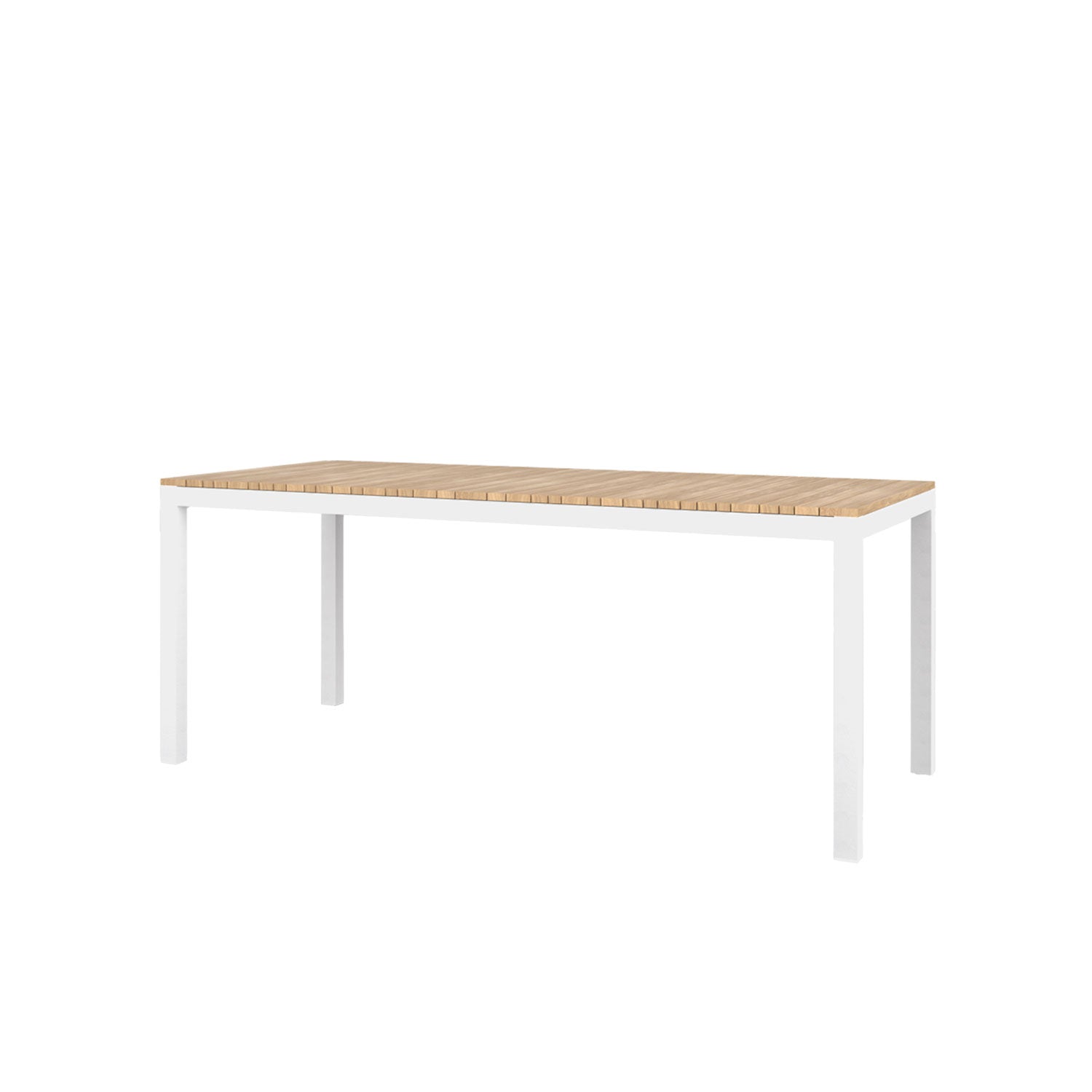 Tandem Alu Rectangular Outdoor Table White - 180x90 - 6 Seater