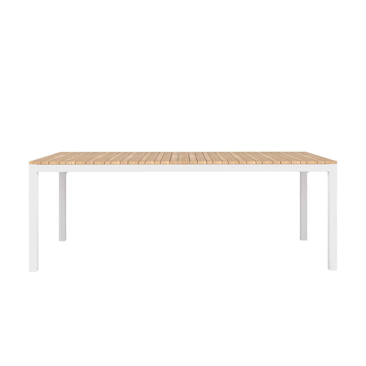 Tandem Alu Rectangular Outdoor Table White - 210x90 - 8 Seater