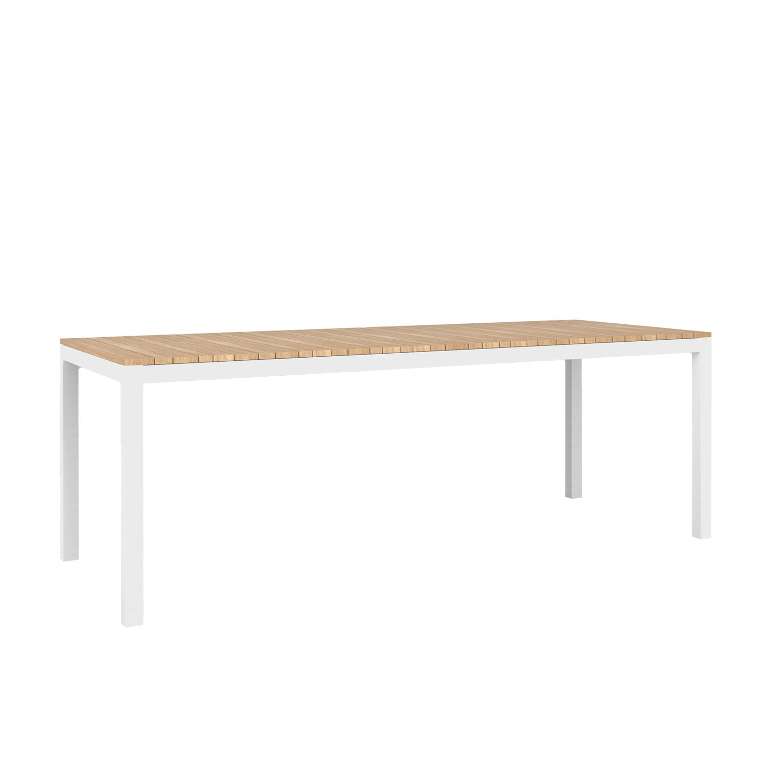 Tandem Alu Rectangular Outdoor Table White - 210x90 - 8 Seater