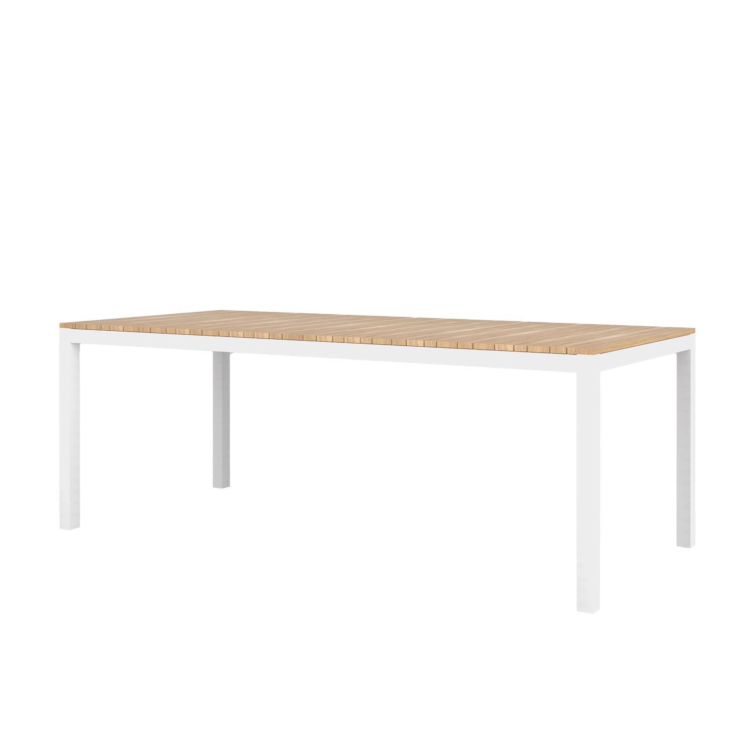 Tandem Alu Rectangular Outdoor Table White - 210x90 - 8 Seater