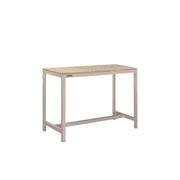 Tandem Alu Bar Table Taupe - Narrow Width - 120x70 - 4 Seater
