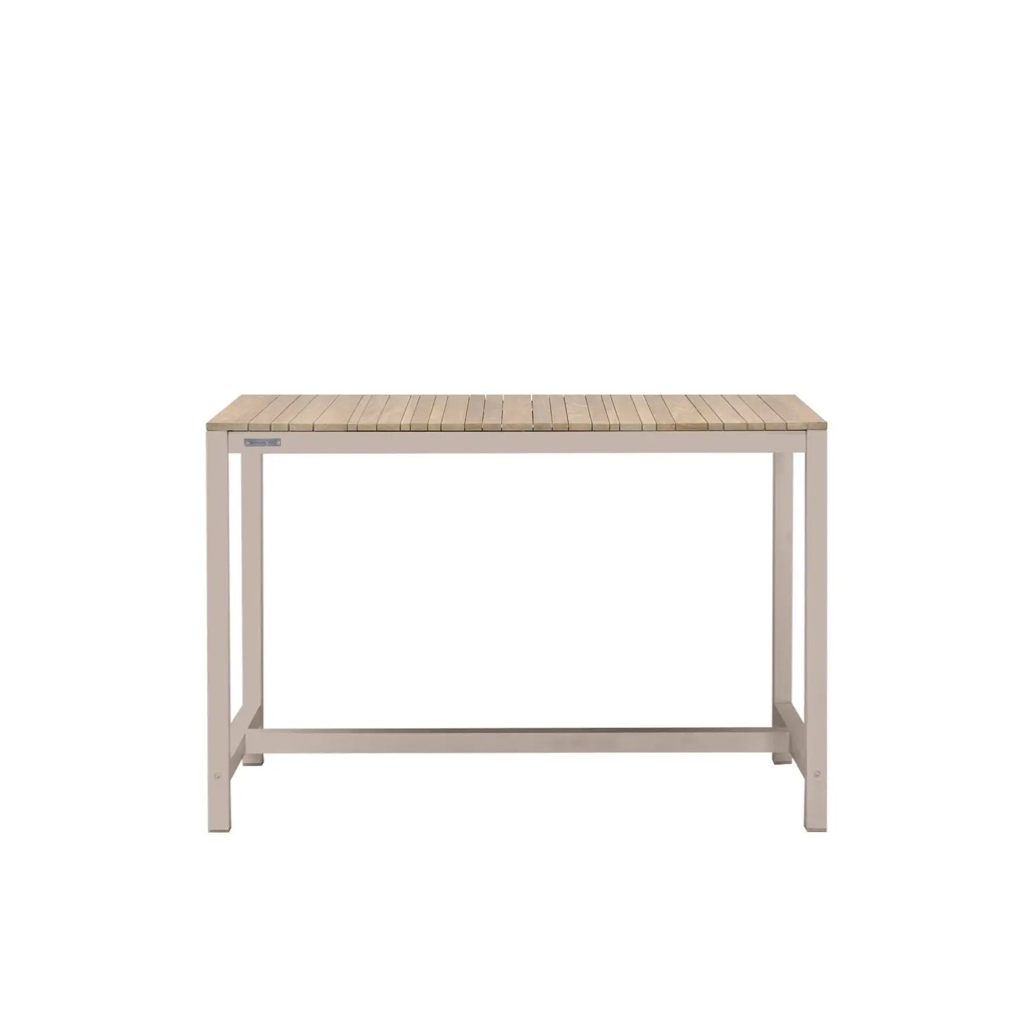 Tandem Alu Bar Table Taupe - Narrow Width - 120x70 - 4 Seater