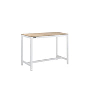 Tandem Alu Bar Table White - Narrow Width - 120x70 - 4 Seater