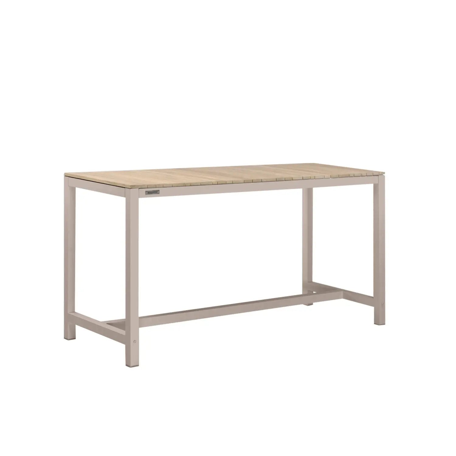 Tandem Alu Bar Table Taupe - Narrow Width - 180x70 - 6 Seater