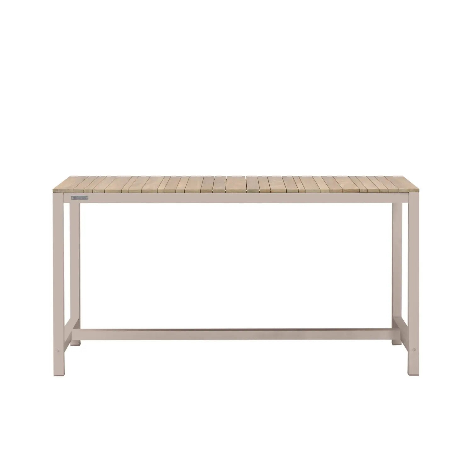 Tandem Alu Bar Table Taupe - Narrow Width - 180x70 - 6 Seater