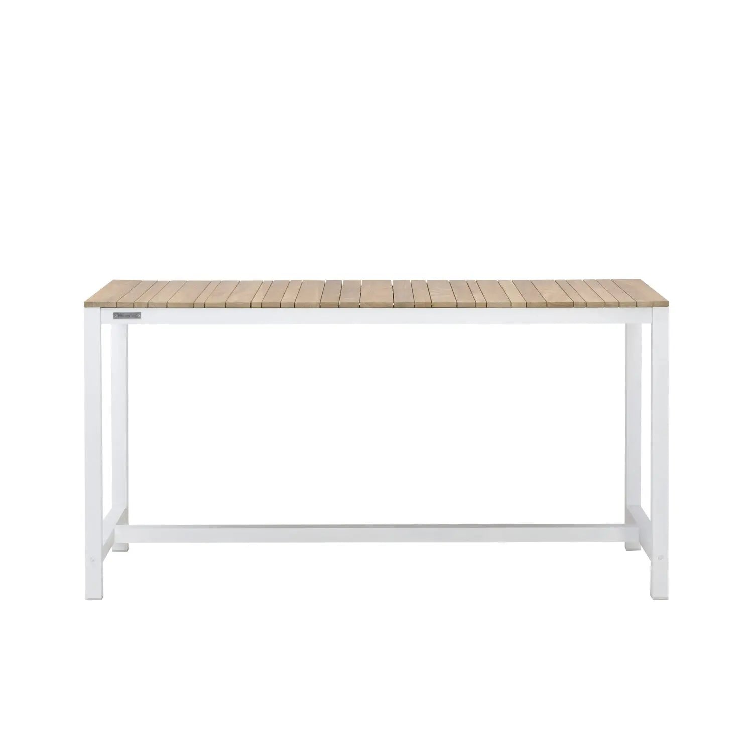 Tandem Alu Bar Table White - Narrow Width - 180x70 - 6 Seater