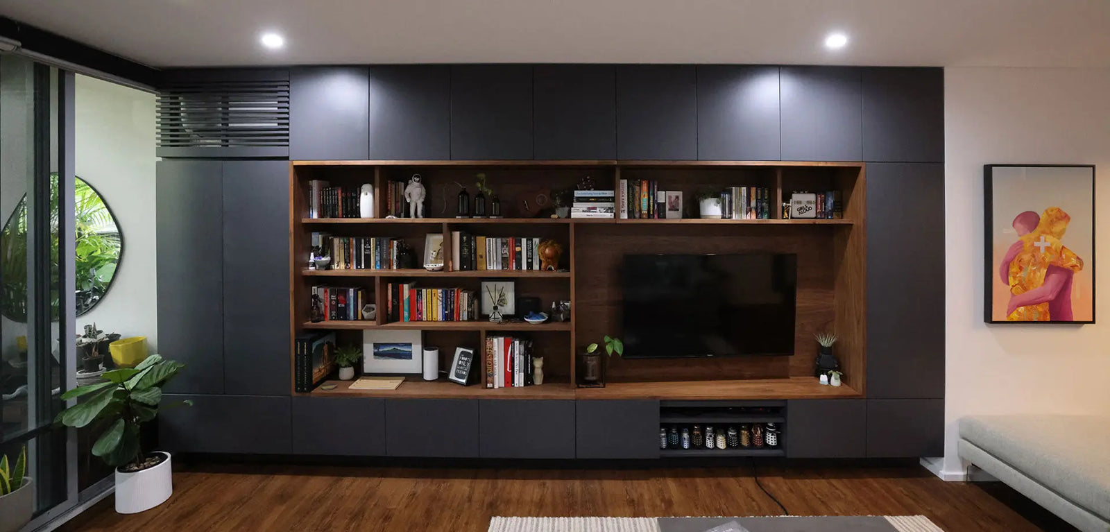Effortless Elegance: Bespoke Wall Storage Unit