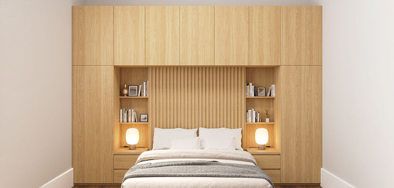 Seamlessly Integrated Sunken Bed with Elegant Storage Solutions