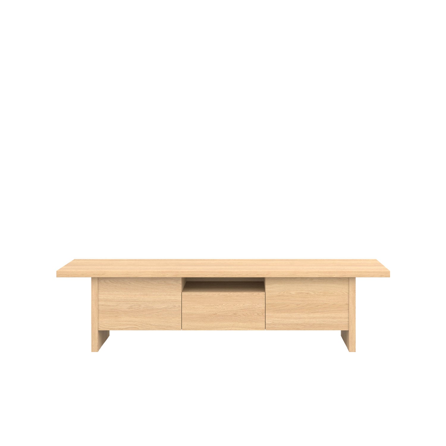 Zen TV Unit 200 Oak - Solid Oak