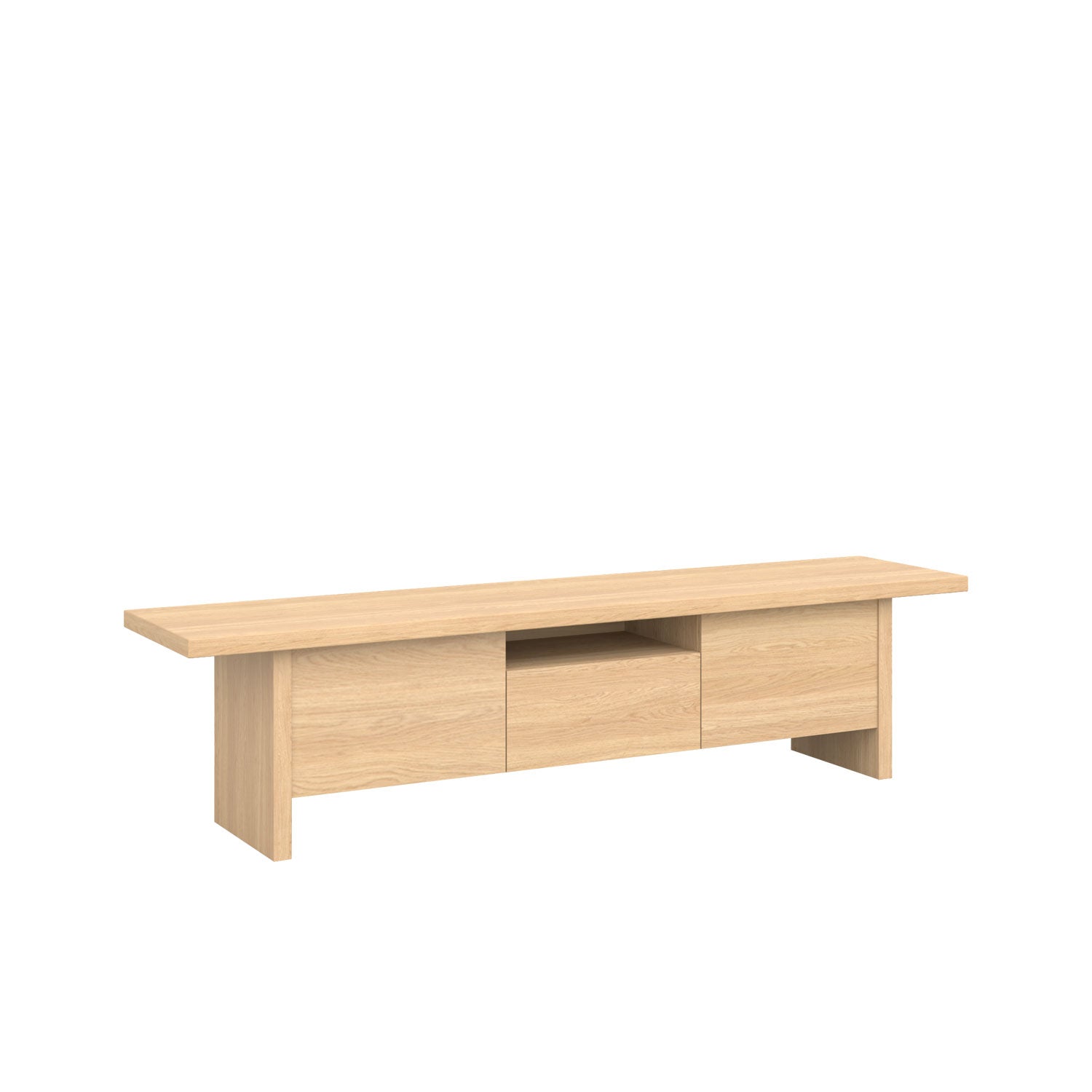 Zen TV Unit 200 Oak - Oak Veneer